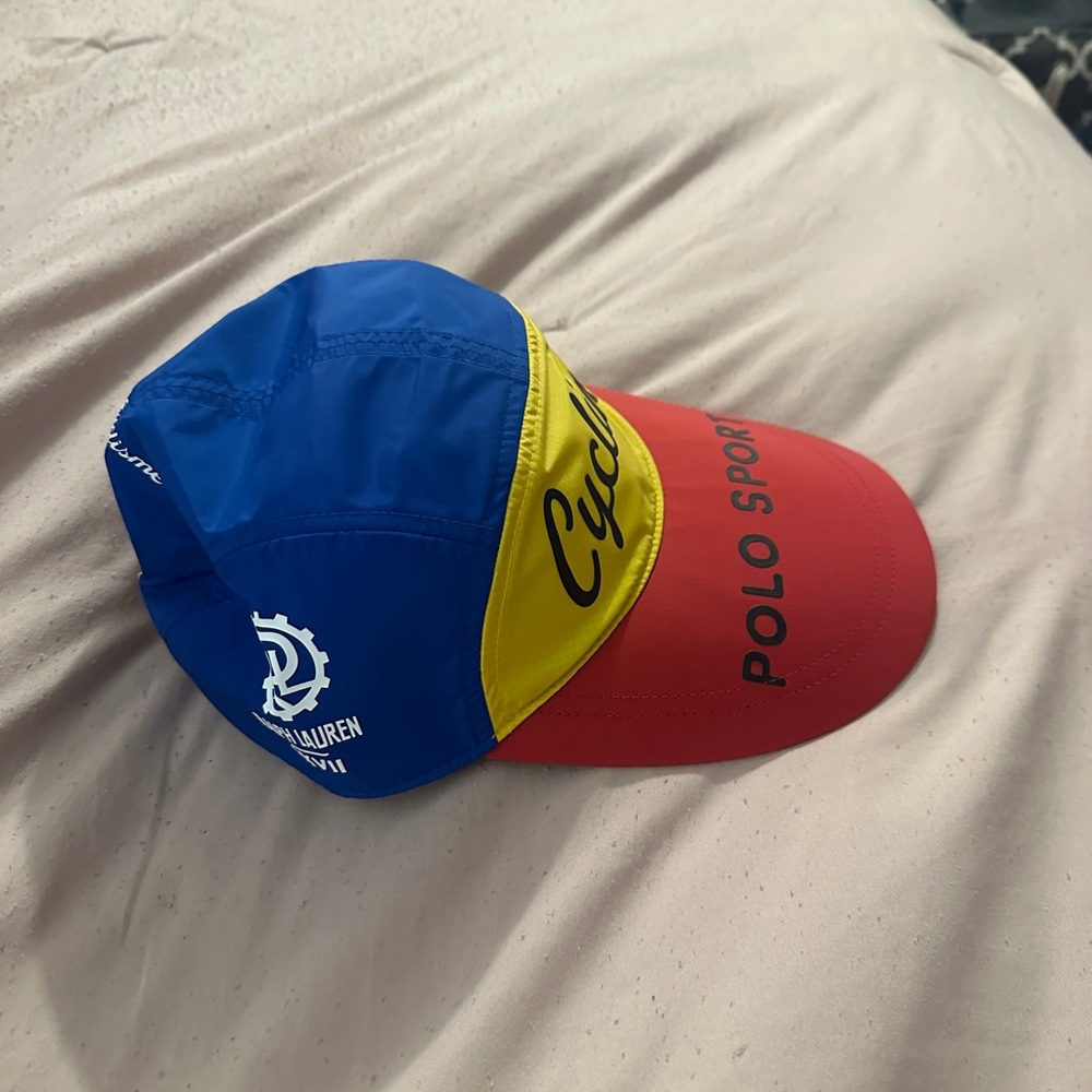 Polo by Ralph Lauren Cycling Cyclisme Long Bill Cap - Picture 3 of 5
